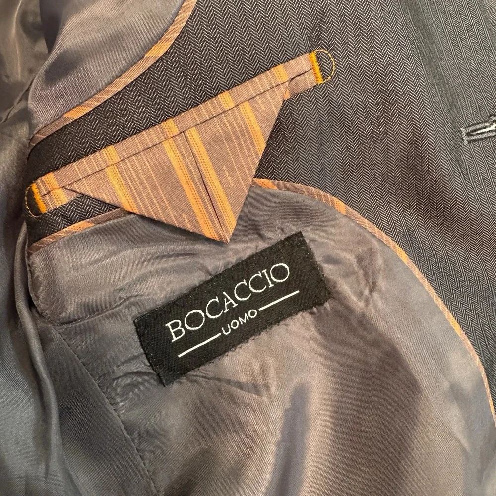 Bocaccio Uomo Boys Blazer‎ Jacket Formal Dark Gray Black Size 6 Reg